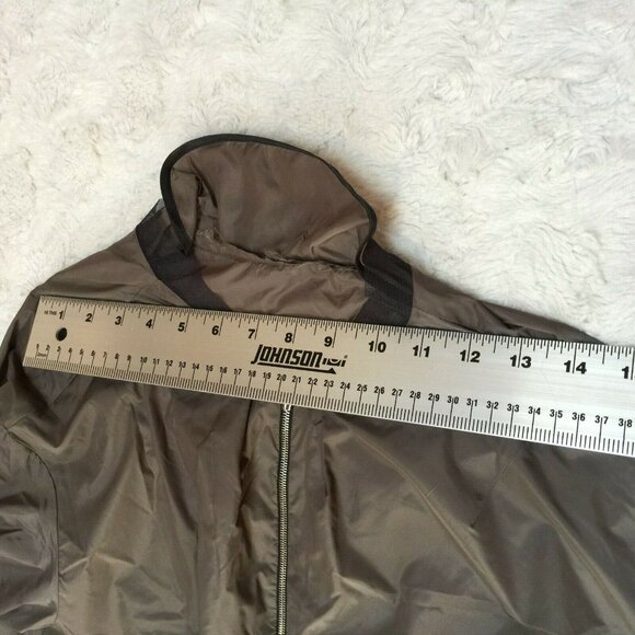 Demoo Parkchoonmoo Windbreaker Jacket Mesh Panels Brown Short Sleeve Lightweight - Picture 4 of 8